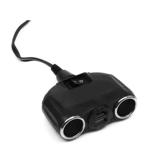 Szivargyújtó elosztó 2-es + 2 USB aljzat 12/24V 13221 AUTOLIFE
