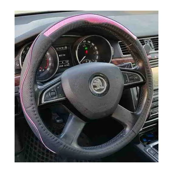 Univerzális kormányvédő 38cm fekete/pink (2396P) AUTOLIFE