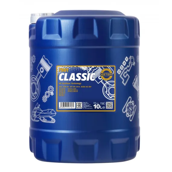 MANNOL CLASSIC 10W40 10L 7501 SN/CF, A3/B4, RN0700, 505.00, 229.1