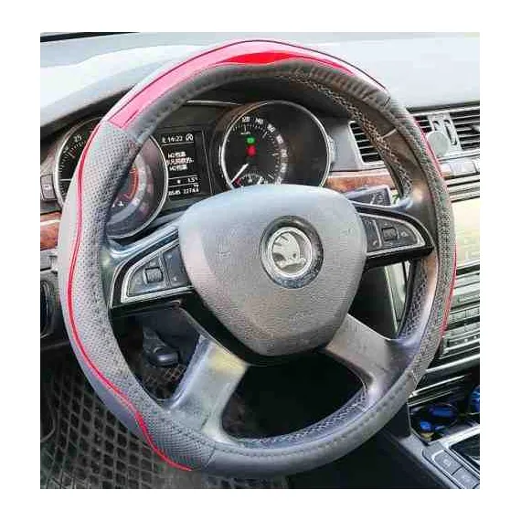 Univerzális kormányvédő 38cm fekete/piros (2396BKR) AUTOLIFE