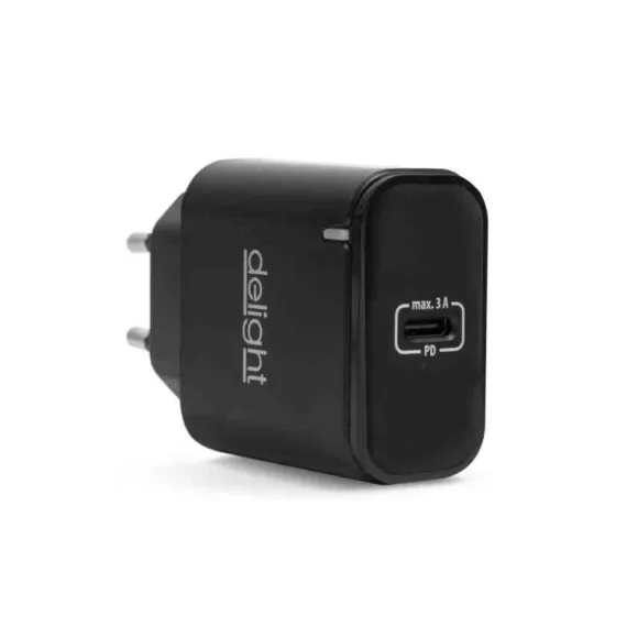 ADAPTER - GYORSTÖLTŐ, TYPE-C FEKETE / PD20W 55046BK ELEKTROMOS