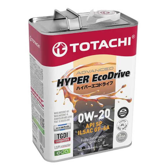 Totachi Hyper Ecodrive 0W20 4L API SP ILSAC GF-6A hybrid WSS-M2C947 9.55535-CR1
