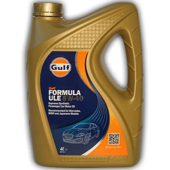 GULF FORMULA ULE 5W40 4L API SN C3 VW 505.01 MB 229.51 WSS-M2C917-A 9.55535-S2