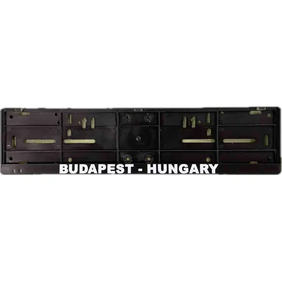 RENDSZÁMTARTÓ ALSÓ LÉCES FELIRATOS " BUDAPEST - HUNGARY "