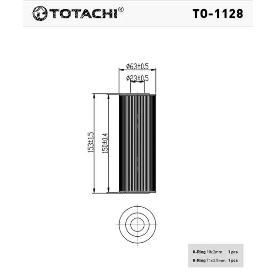 TO-1128 TOTACHI OLAJSZÜRŐ SH420P HU726/2X