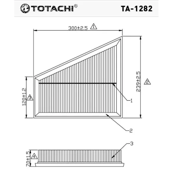 TA-1282 Totachi levegőszűrő Ford Mondeo 4 Volvo S80 C30161 SB2213 SZŰRŐK