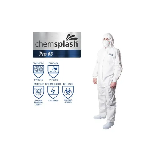 Chemsplash Pro 63 overál 5B/6B - fehér - 3XL, Szín: fehér, Méret: 3XL
