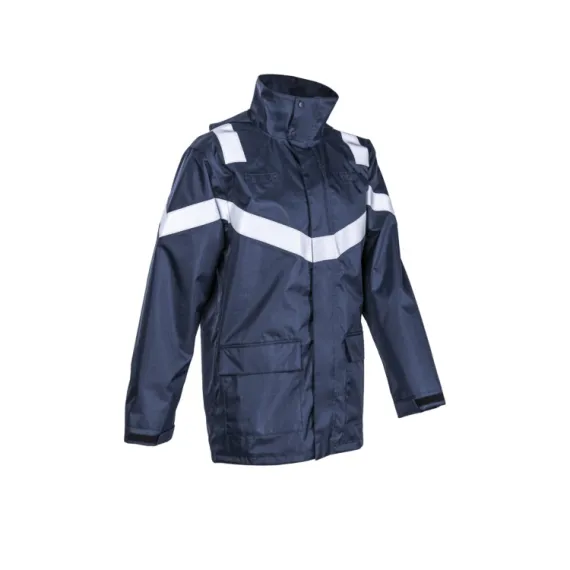 DAGDA SÖTÉTKÉK LÁNGÁLLÓ PU ESŐKABÁT - 3XL, Méret: XXXL