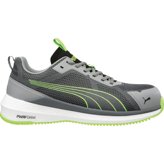 Puma Slide Grey/Green S1PS ESD FO HRO SR munkavédelmi cipő - szürke/zöld - 43, Szín: szürke/zöld, Méret: 43