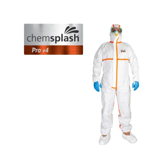Chemsplash Pro +4 antisztatikus overál 4B/5B/6B - fehér - XXL, Szín: fehér, Méret: XXL