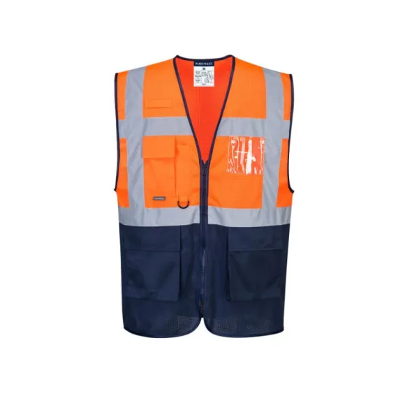 C377 - Hi-Vis kéttónusú MeshAir Executive mellény - narancs - XXL, Szín: narancs, Méret: XXL