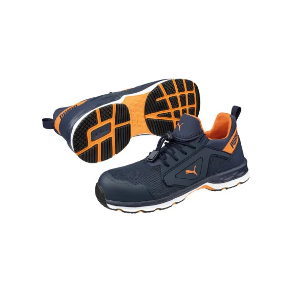 Puma Chase Blue/Orange S1PS ESD FO HRO SR munkavédelmi cipő - kék/narancs - 47, Szín: kék/narancs, Méret: 47
