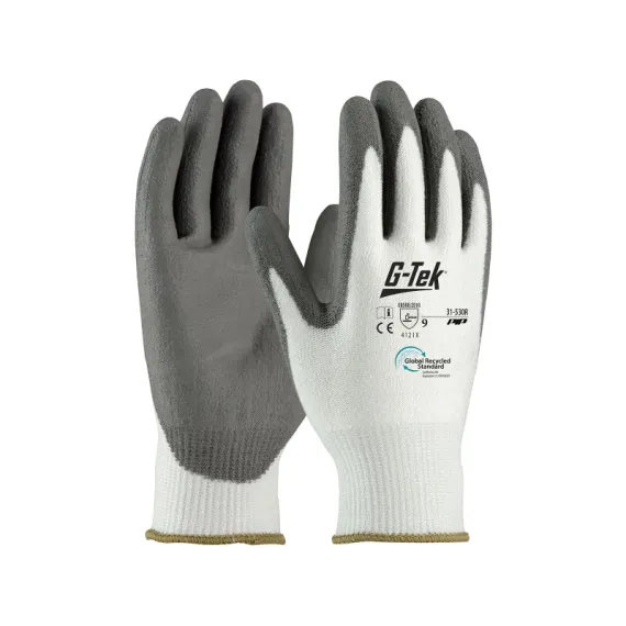 G-TEK 3RX kötött, nitrilmártott munkavédelmi kesztyű - szürke/fehér - 11/XXL, Szín: szürke/fehér, Méret: 11/XXL