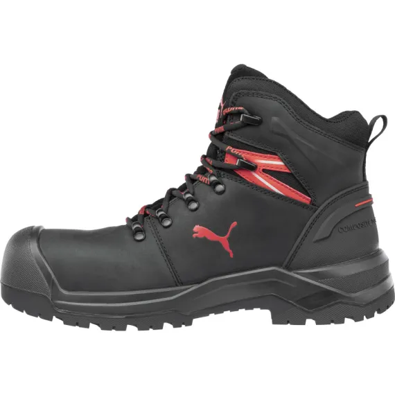 Puma Iron HD Blk Mid S3S FO LG SR munkavédelmi bakancs - fekete - 39, Szín: fekete, Méret: 39