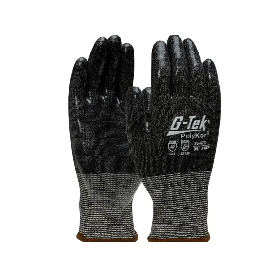 G-TEK PolyKor kötött, szilikon mártott munkavédelmi kesztyű - fekete - 10/XL, Szín: fekete, Méret: 10/XL