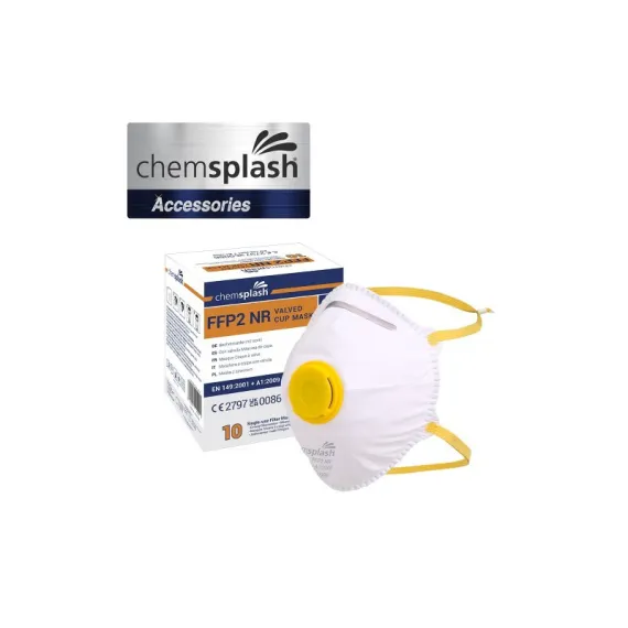 Chemsplash FFP2 szelepes maszk (10db) - fehér/sárga