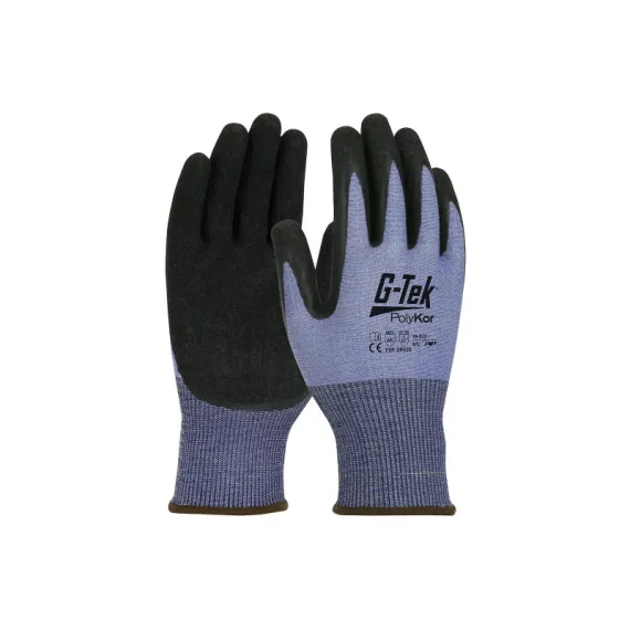 G-TEK X-Treme kötött, nitrilhab tenyérmártott munkavédelmi kesztyű - kék/fekete - 08/M, Szín: kék/fekete, Méret: 08/M