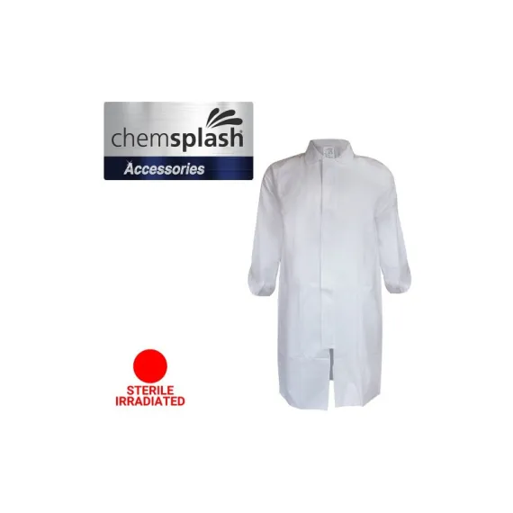 Chemsplash zippzáras steril köpeny PB/6B - fehér - 3XL, Szín: fehér, Méret: 3XL