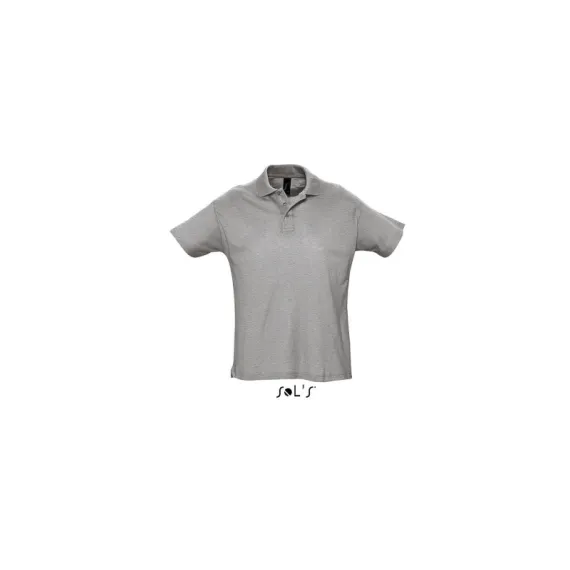 SOL S galléros póló - Grey Melange - L, Szín: Grey Melange, Méret: L