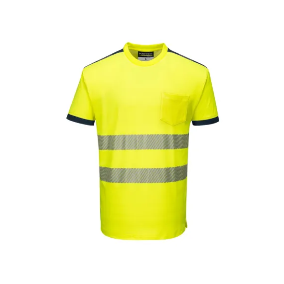 T181 -  Jól láthatósági Vision póló - sárga/navy - 3XL, Szín: sárga/navy, Méret: 3XL