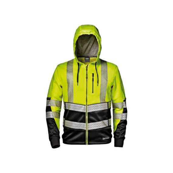 Sir Safety System Arrow kapucnis melegítőfelső - fekete/sárga - 3XL, Szín: fekete/sárga, Méret: 3XL