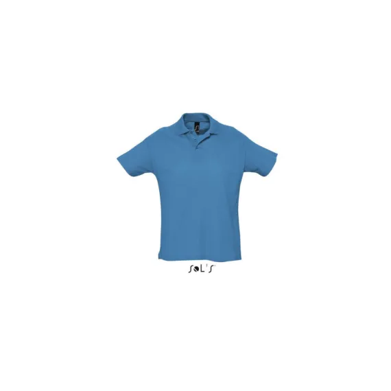 SOL S galléros póló - vízkék - XL, Szín: vízkék, Méret: XL