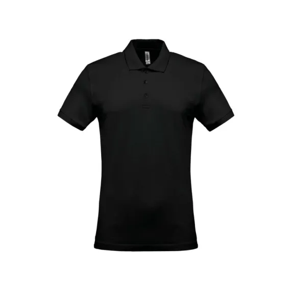 KARIBAN piqué póló - fekete - XXL, Szín: fekete, Méret: XXL