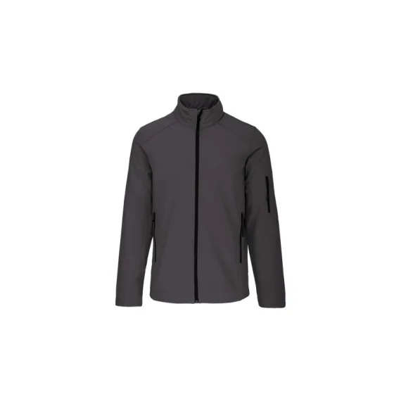 KARIBAN Férfi Softshell dzseki - titánszürke - XL, Szín: titánszürke, Méret: XL