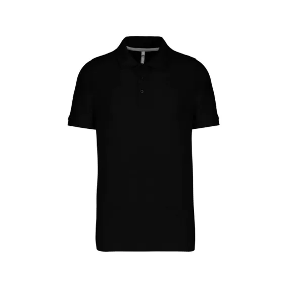 Kariban galléros póló - fekete - 4XL, Szín: fekete, Méret: 4XL