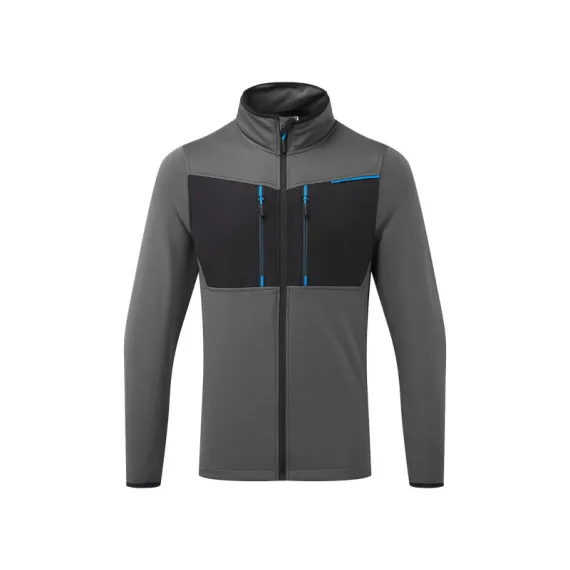 T756 - WX3 zippzáras polár - szürke - XXL, Szín: szürke, Méret: XXL