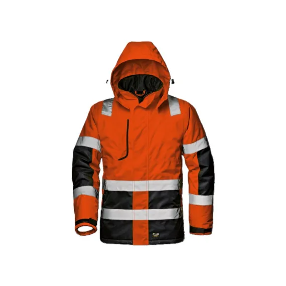 Sir Safety System MATRIX jól láthatósági kabát - narancs/fekete - 4XL, Szín: narancs/fekete, Méret: 4XL