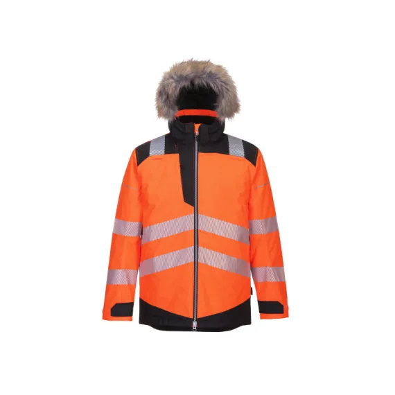 PW369 - PW3 Hi-Vis Parka télikabát - Narancs/Fekete - S