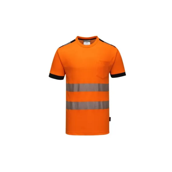T181 -  Jól láthatósági Vision póló - narancs/fekete - 3XL, Szín: narancs/fekete, Méret: 3XL