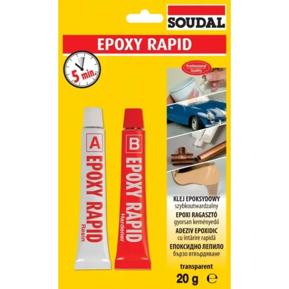 Ragasztó epoxy rapid 2x10 gr soudal