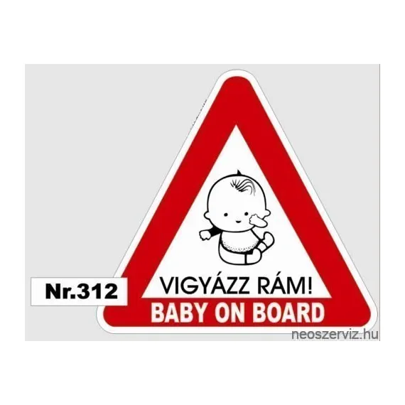 GYEREK AZ AUTÓBAN BABY ON BOARD 312