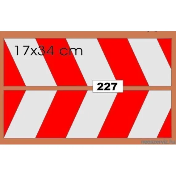 FÉNYVISSZAVERŐ NAGY PIROS-EZÜST ÉS PIROS-SÁRGA 227