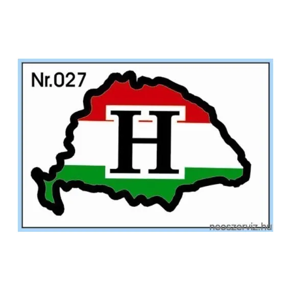 H NAGY MAGYARORSZÁG H BETŰ PIROS-FEHÉR-ZÖLD 027