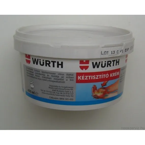 WÜRTH KÉZTISZTITÓ KRÉM 450ml