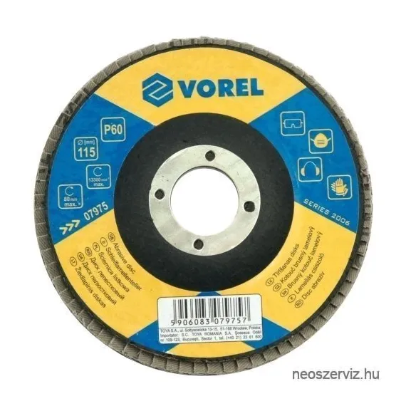 07975 LAMELLÁS CSISZOLÓTÁRCSA 115-ŐS P60