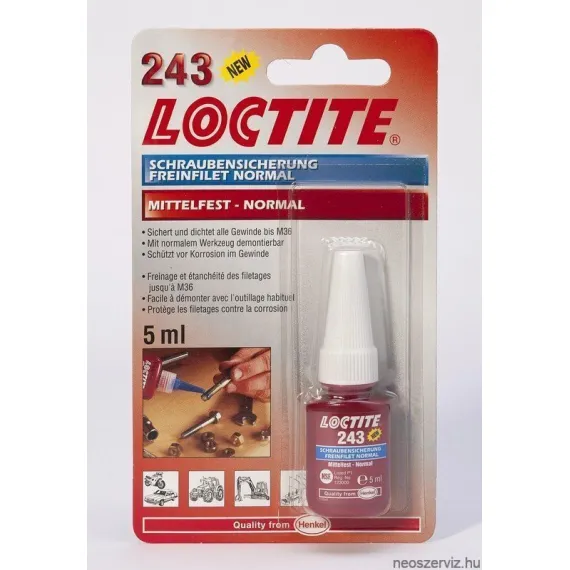 LOCTITE 29687 CSAVARRŐGZITŐ 243 5ml 1370555