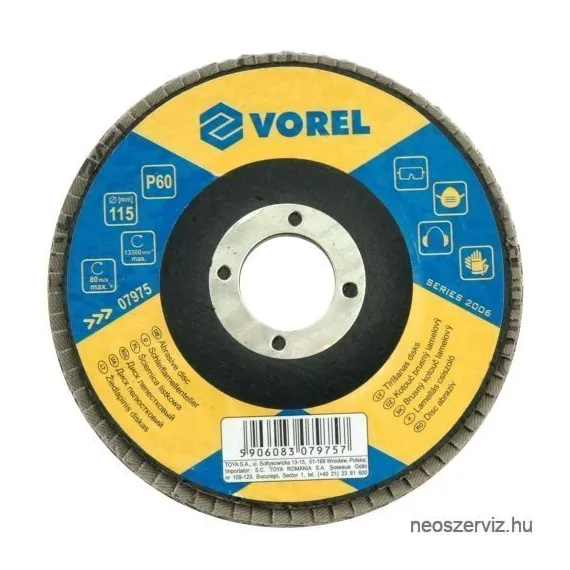 07974 LAMELLÁS CSISZOLÓTÁRCSA 115-ŐS P40