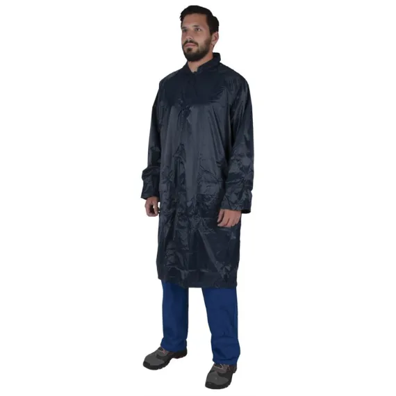 NICK - Kapucnis PVC orkán esőköpeny - kék - 3XL, Szín: kék, Méret: 3XL
