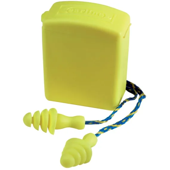 EARLINE - SÁRGA ZSINÓROS,LAMELLÁS FÜLDUGÓ+DOBOZ SNR30DB
