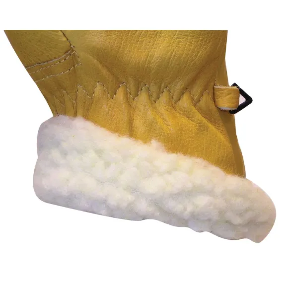 BŐRKESZTYŰ, TÉLI,ISLANDE,SÁRGA SZÍNMARHA/SZŐRMEBÉLÉS 32CM 9, Méret: 9