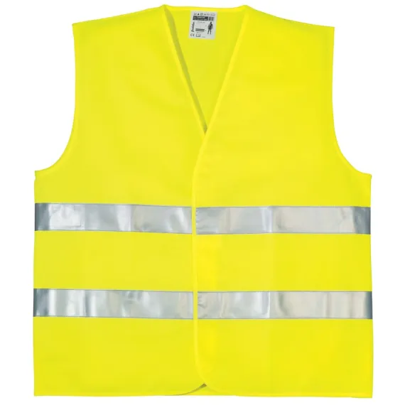FLUO JÓL LÁTHATÓSÁGI MELLÉNY, 2 KERESZTCSÍK, SÁRGA XL, Méret: XL