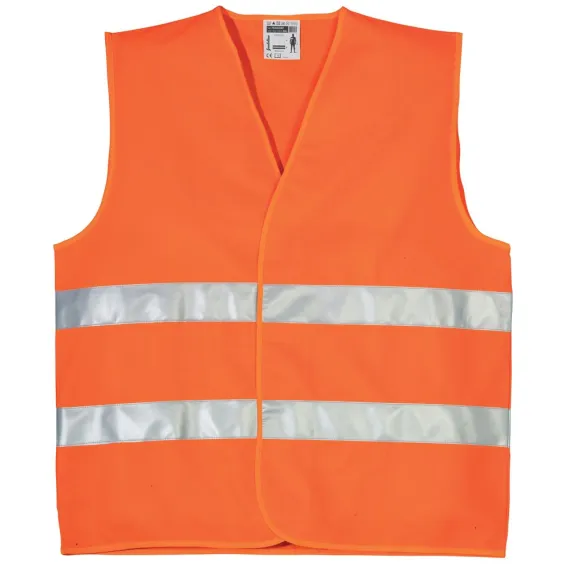 FLUO JÓL LÁTHATÓSÁGI MELLÉNY, 2 KERESZTCSÍK, NARANCS XL, Méret: XL