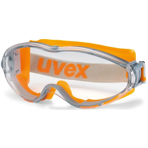 UVEX ULTRASONIC SZEMÜVEG,NARANCS GUMIPÁNTOS,VÍZTISZTA LENCSE