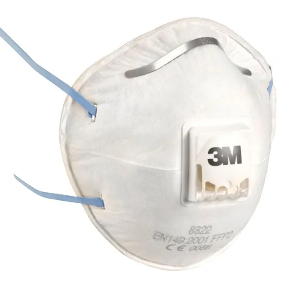 3M 8822 FFP2S RÉSZECSKESZŰRŐ SZELEPES FÉLÁLARC