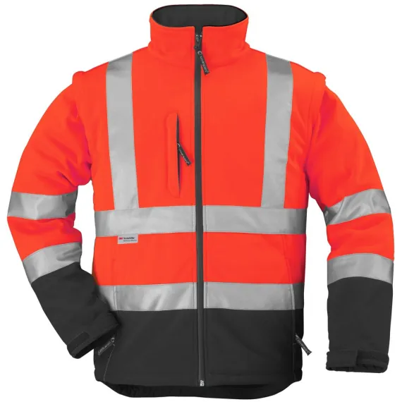 FLUO SOFTSHELL 2/1 DZSEKI PIROS/FEKETE L (KL), Méret: L