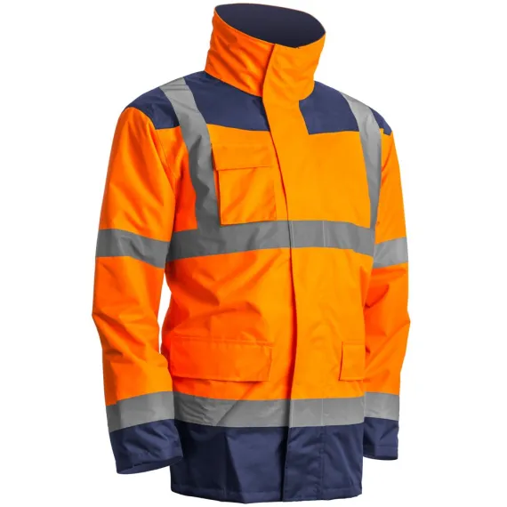 KANATA 4/1 HI-VIZ NARANCS/KÉK PE KABÁT S, Méret: S